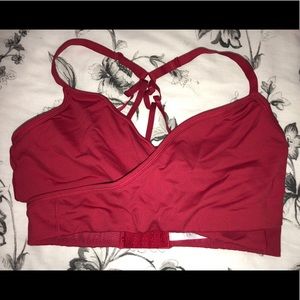 Red Alphalete Wraparound Sports Bra